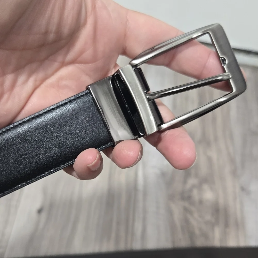 Men's Full Grain Cowhide Reversible Belt Size 50 NWT